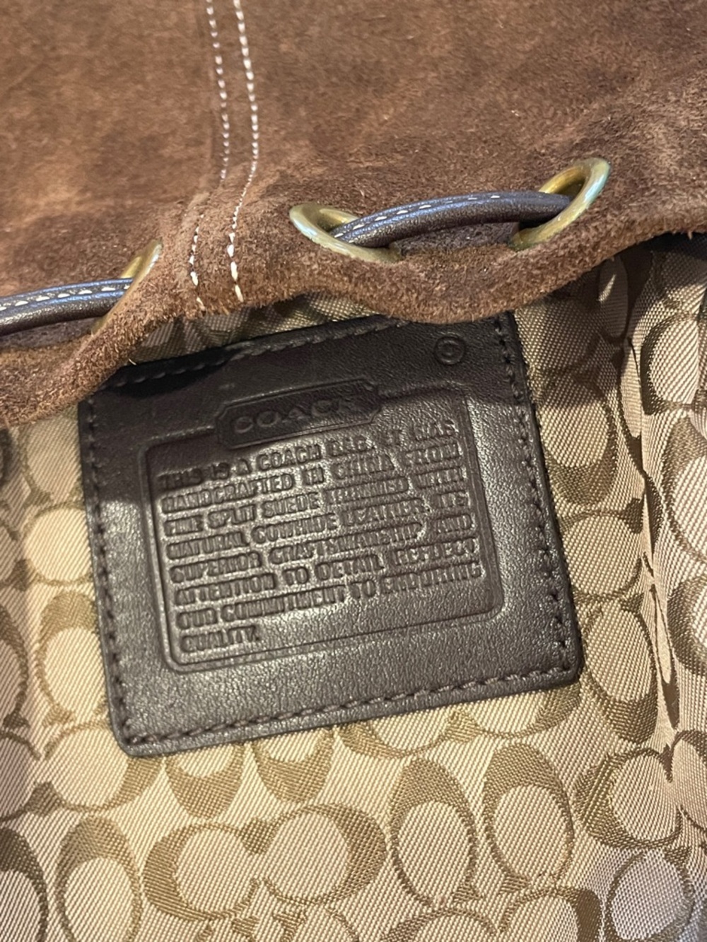 Coach Vintage Suede Soho Drawstring Pouch - Picture 9 of 9